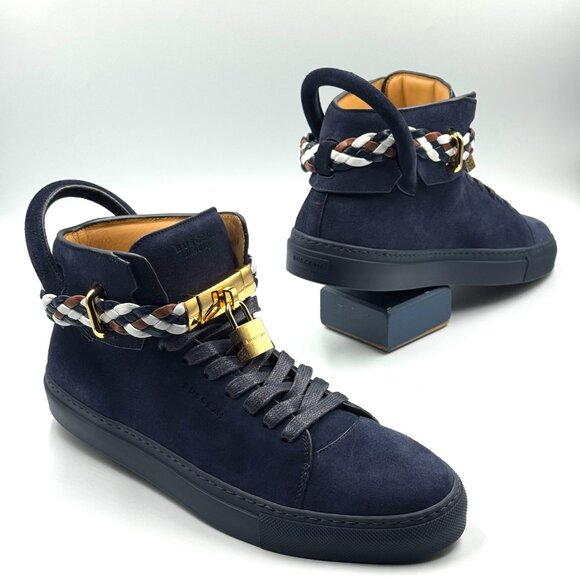 Buscemi Twist-Lock High-Top Padlock Sneakers - Picture 1 of 16